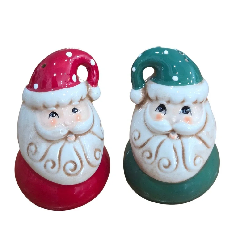 Johanna Parker Santa Salt & Pepper Shakers Ceramic Christmas Table‎ Decor